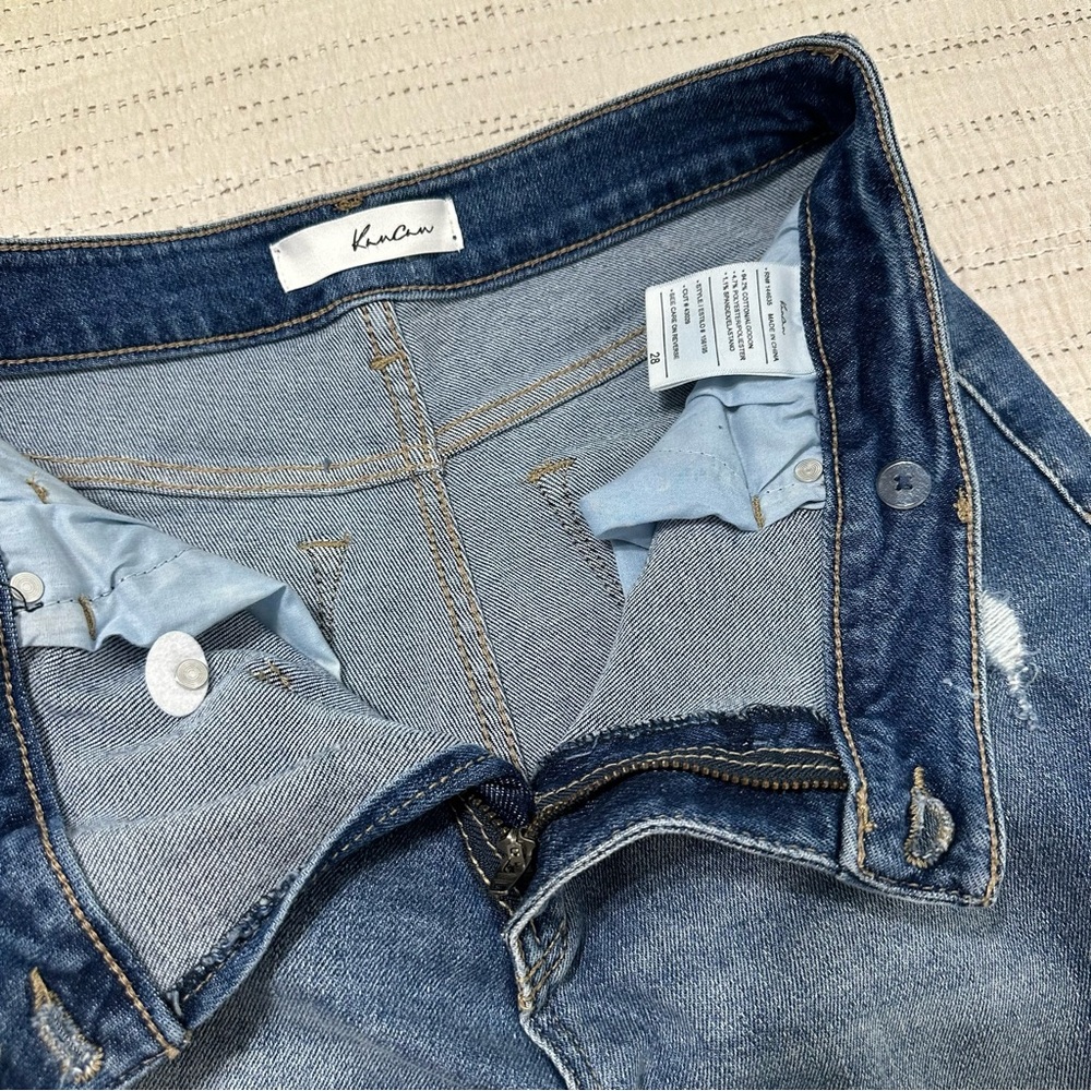 KanCan Medium Blue Distressed Cropped Jeans - Picture 4 of 6